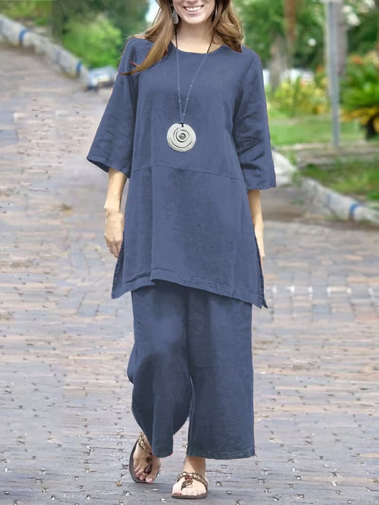 Stylish Solid Color Women's Outfit