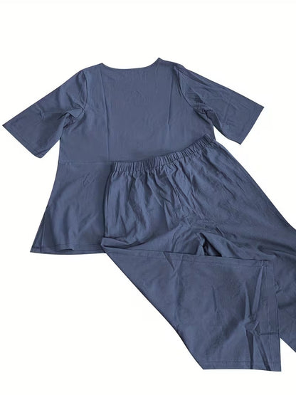 Stylish Solid Color Women's Outfit