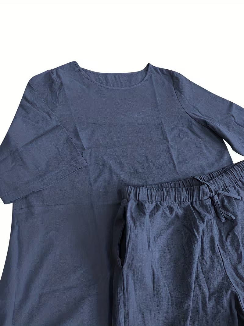 Stylish Solid Color Women's Outfit