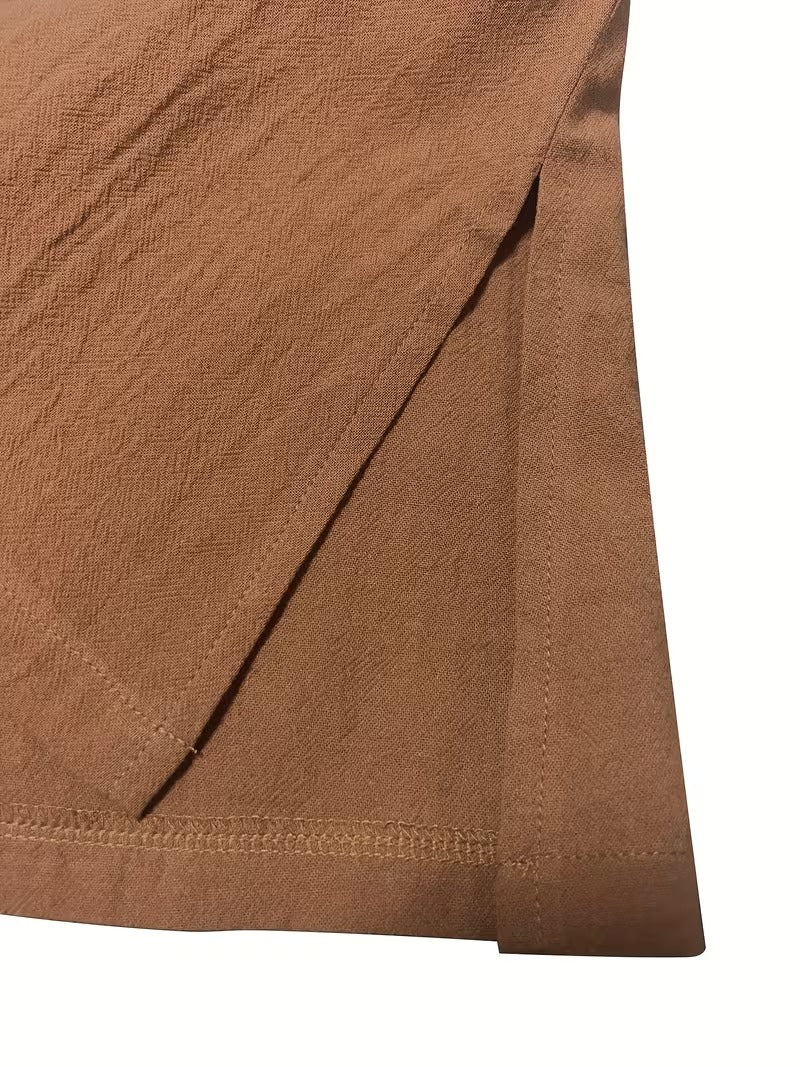 Stylish Solid Color Women's Outfit