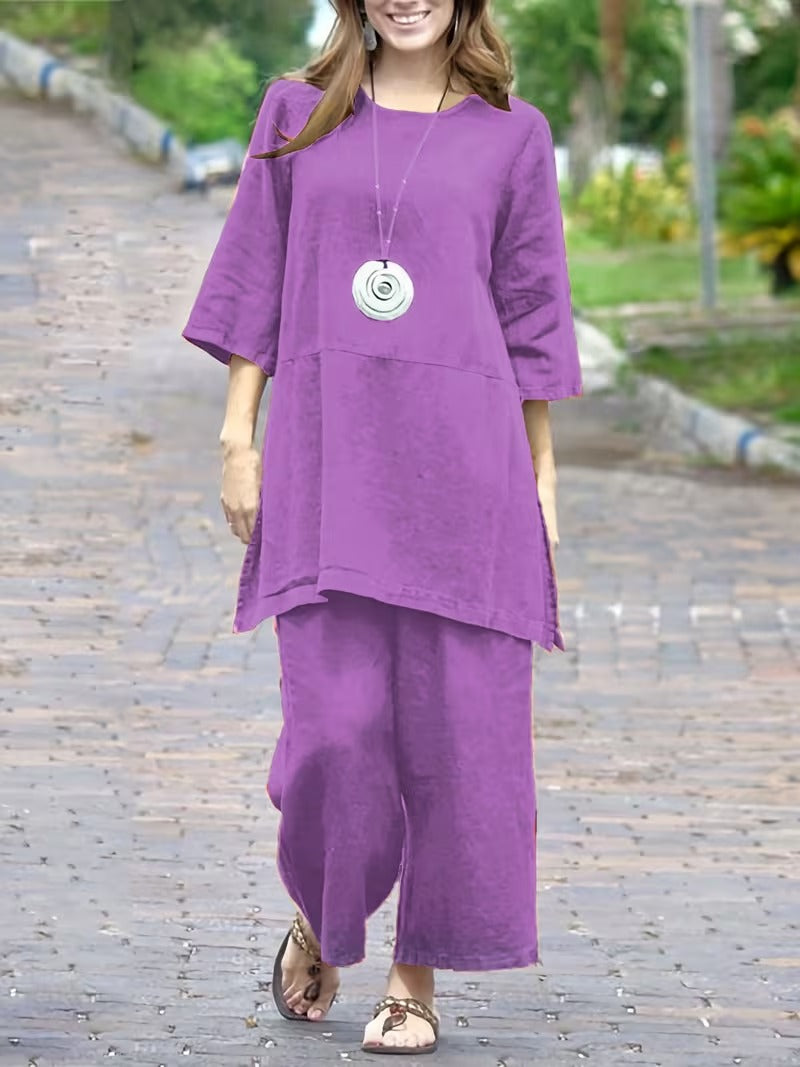 Stylish Solid Color Women's Outfit