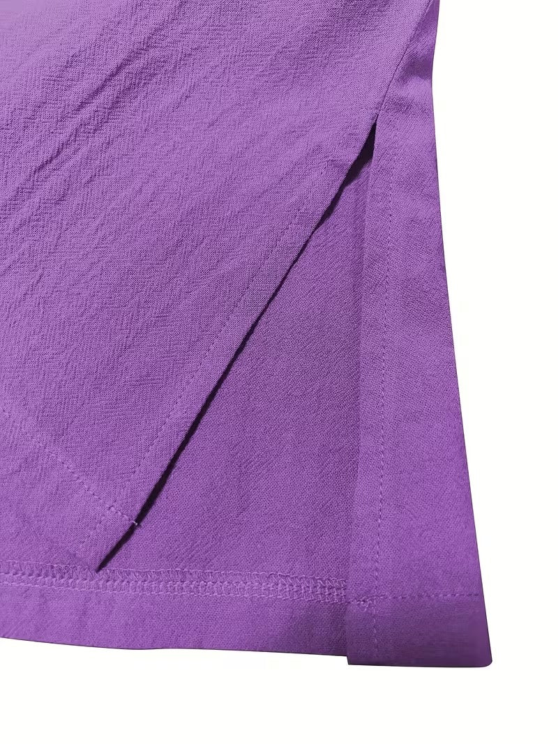 Stylish Solid Color Women's Outfit