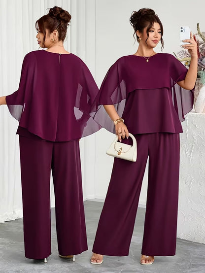 Stylish Plus Size Two-Piece Co-Ord Set