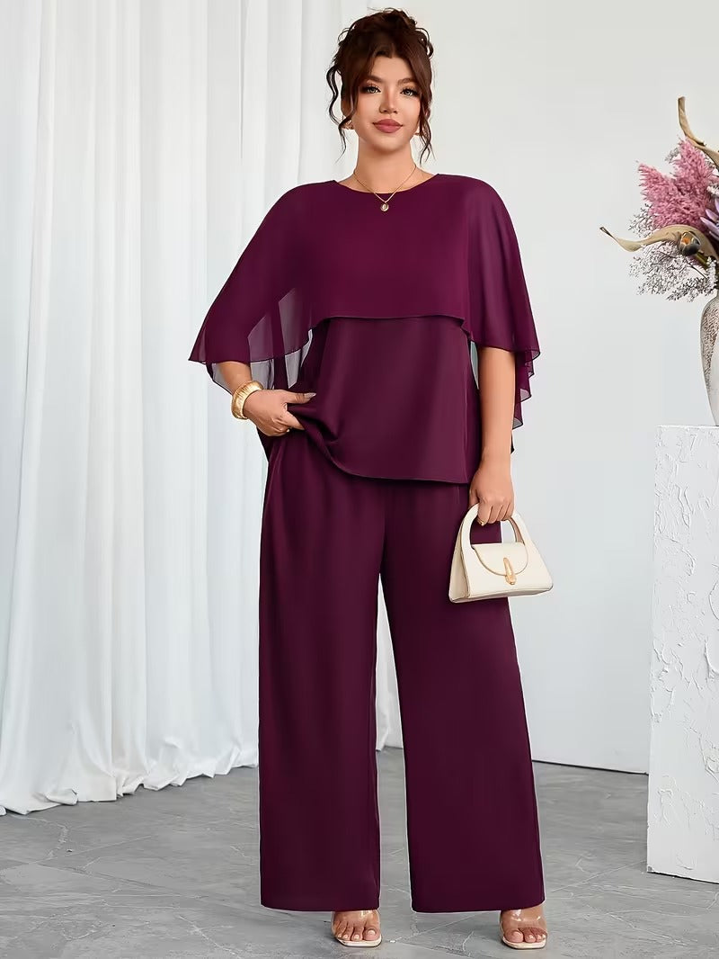 Stylish Plus Size Two-Piece Co-Ord Set