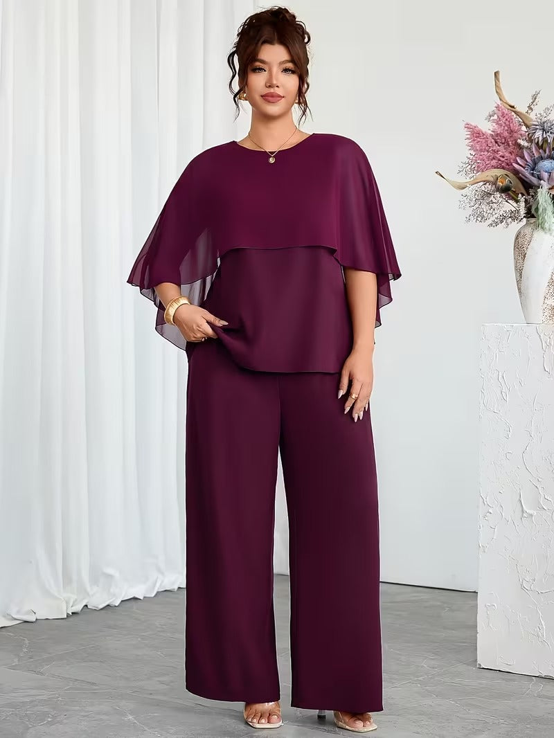 Stylish Plus Size Two-Piece Co-Ord Set