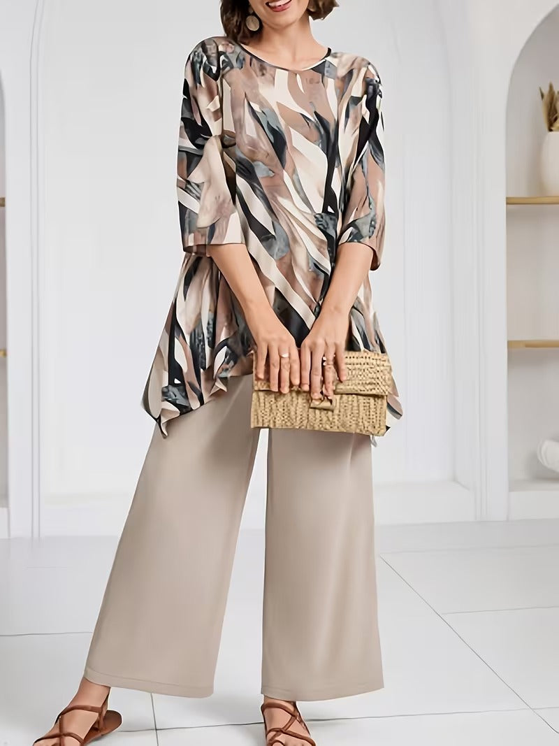 Stylish Plus Size Two-Piece Co-Ord Set