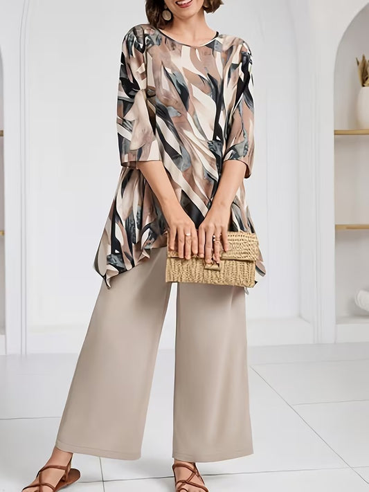 Stylish Plus Size Two-Piece Co-Ord Set