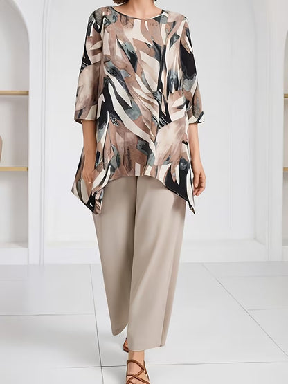 Stylish Plus Size Two-Piece Co-Ord Set