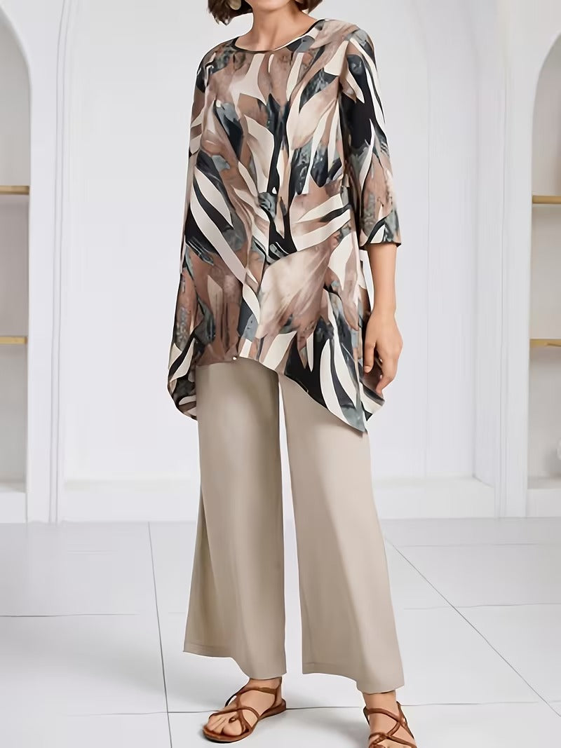 Stylish Plus Size Two-Piece Co-Ord Set