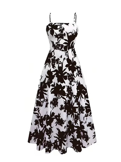 Midnight Bloom 2-Piece Midi Dress Set